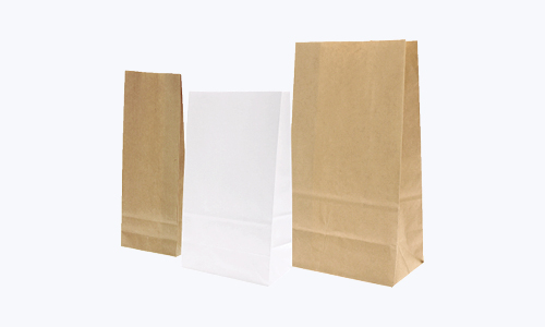 Block bottom bags without window