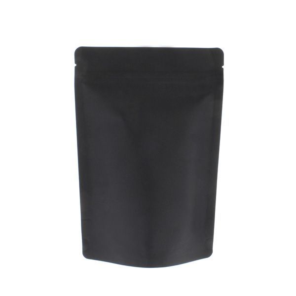 Stand-up pouch kraft paper - black - 190x265+{55+55} mm (1,3-1,4lt)