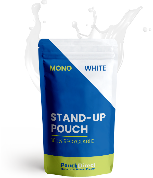 White mono packaging